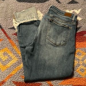 Judy Blue Distressed Cropped Straight Jeans